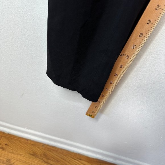 Aritzia Babaton Black Wide Leg FLowy Pants Palazzo Trouser Side Zip Wide Leg 4 - Picture 8 of 16